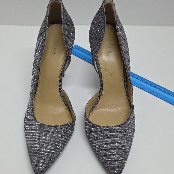 Michael Kors Nathalie Flex High Pump Glitter Chain Mesh Size 20M - Picture 3 of 7